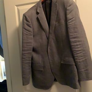J Crew Ludlow charcoal grey linen blazer, size 40R